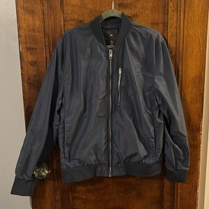 NWOT H&M Dark Grey Zip Up Bomber Jacket Size M